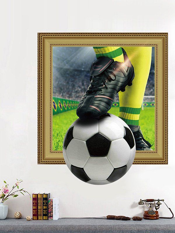 

3D Soccer Ball Football Sport Wall Sticker Decal, Multi