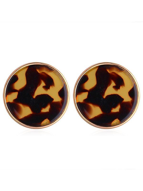 2018 Leopard Printed Round Tiny Stud Earrings Rosegal Leopard Printed Round Tiny Stud Earrings