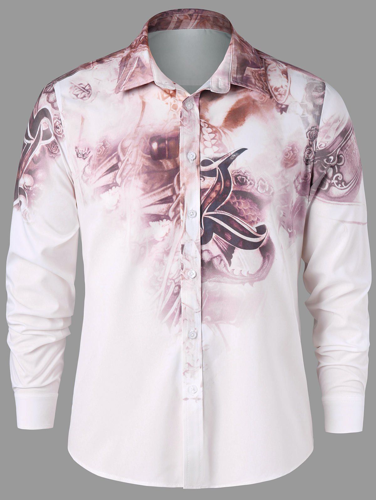 

Retro Graphic Ombre Shirt, White