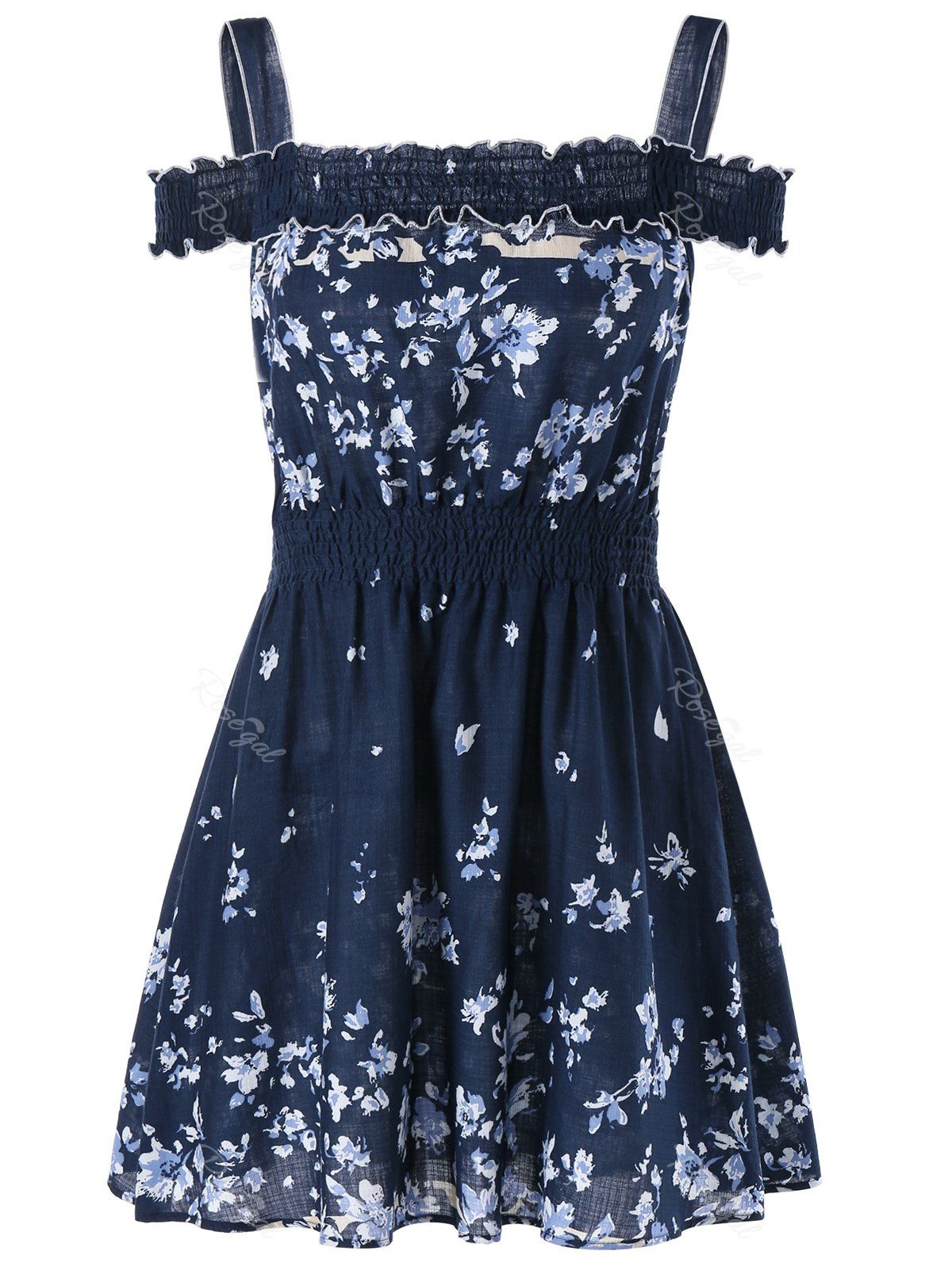 

Frill Plus Size Empire Waist Top, Blue