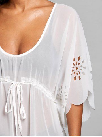 Burn Out Empire Waist Cover Up Top