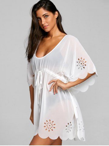 Burn Out Empire Waist Cover Up Top