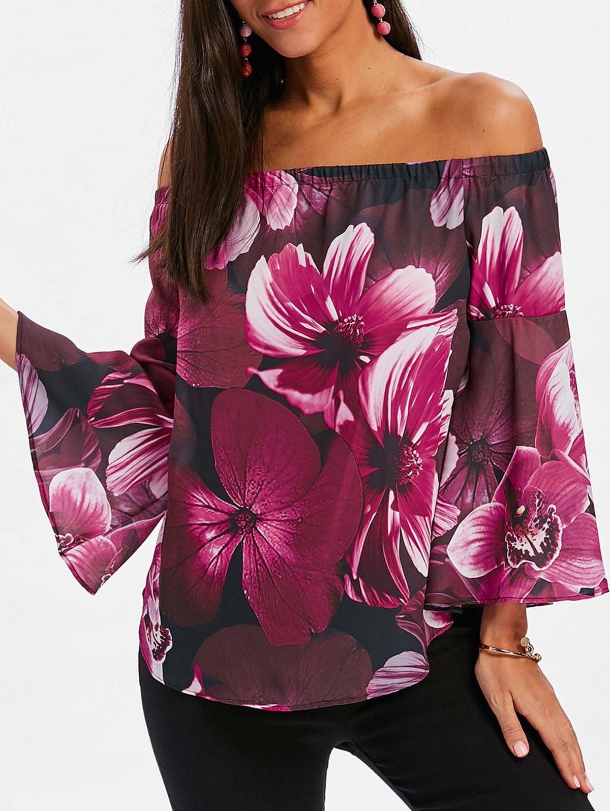 floral off shoulder blouse