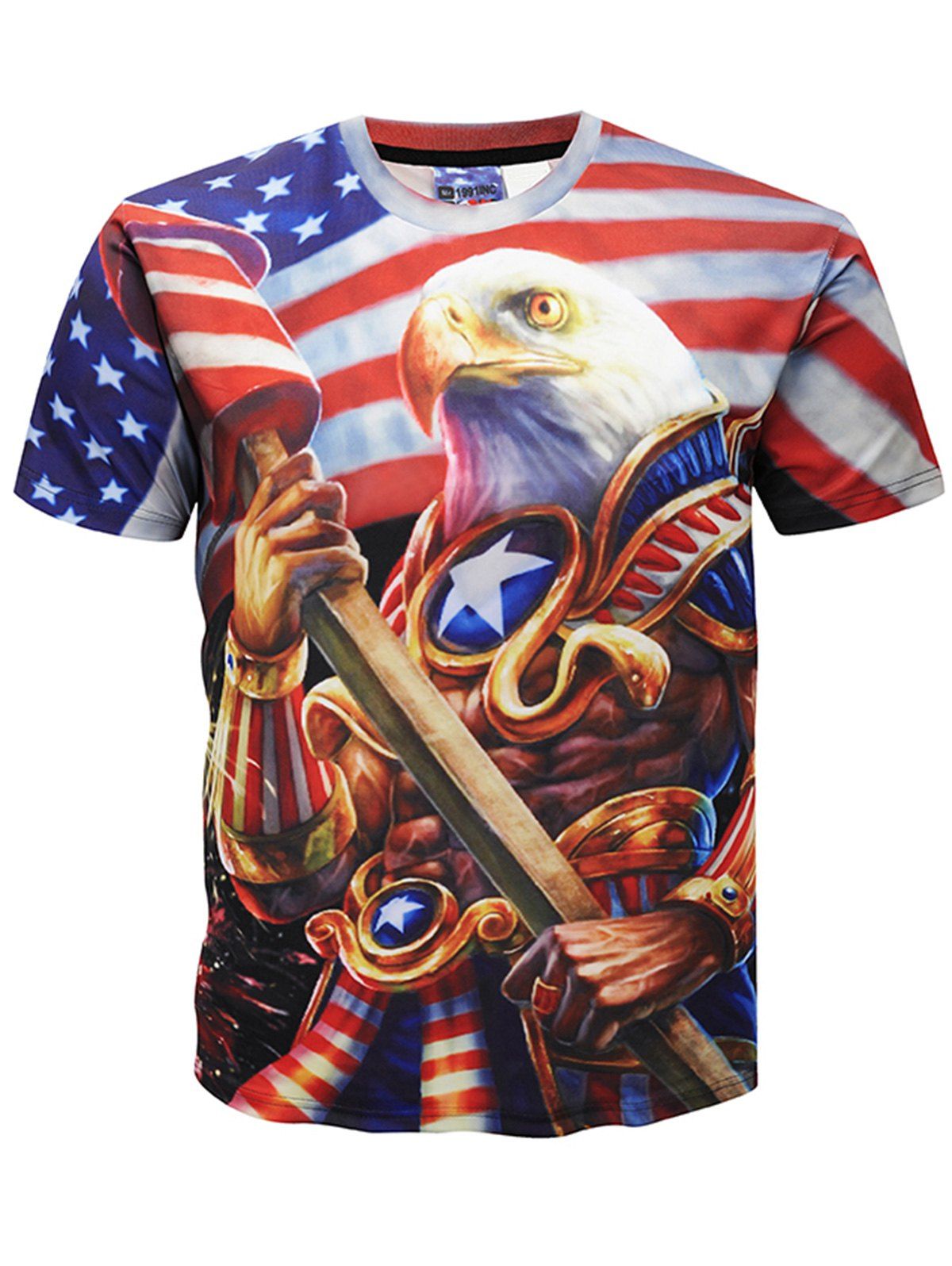 

Eagle Superman Print Short Sleeve T-shirt, Multi