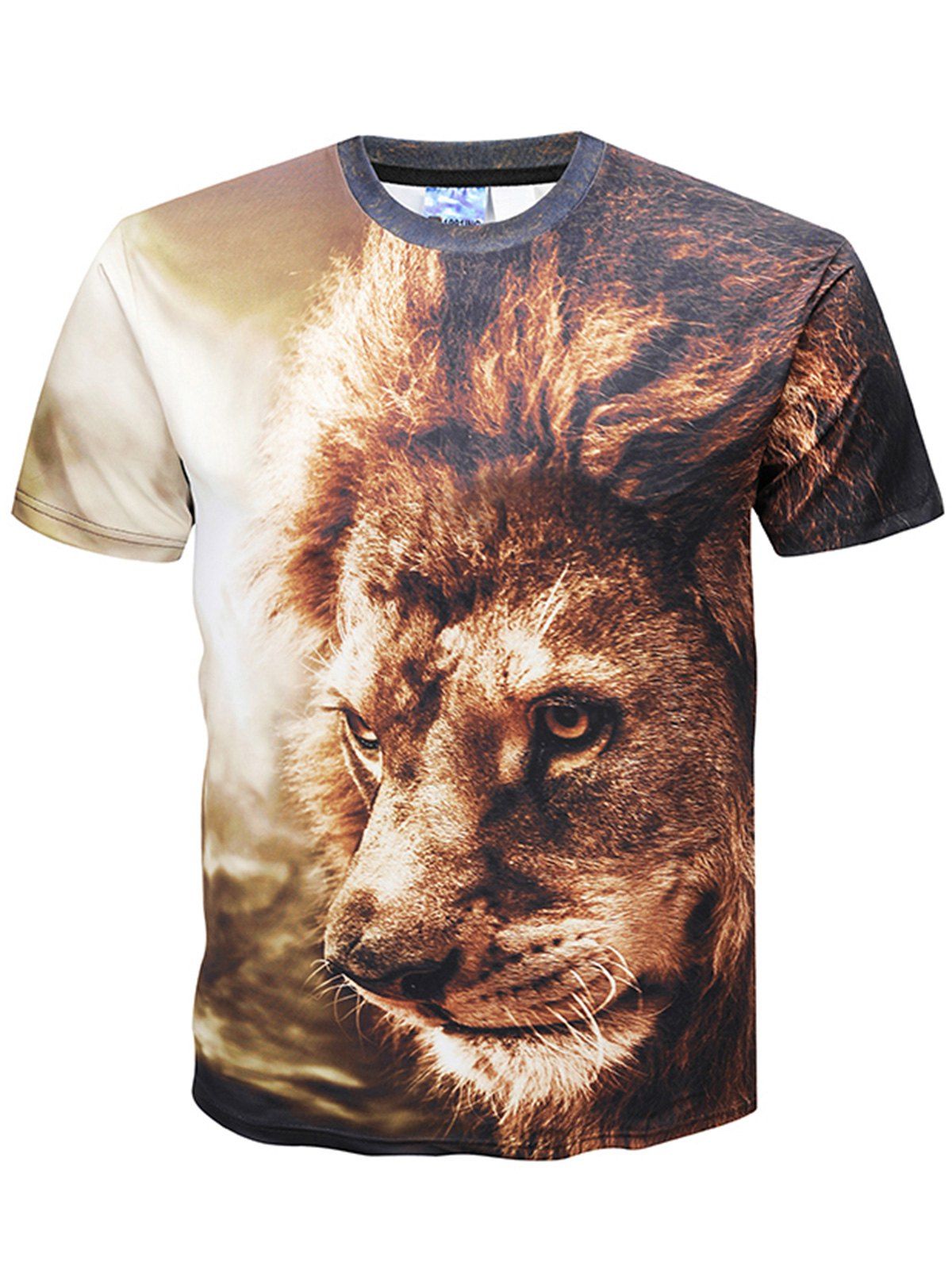

Lion Head Pattern Casual T-shirt, Multi