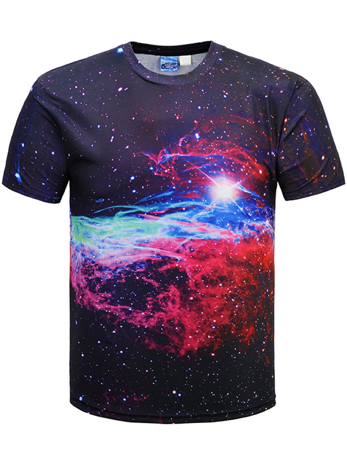 galaxy print crew neck