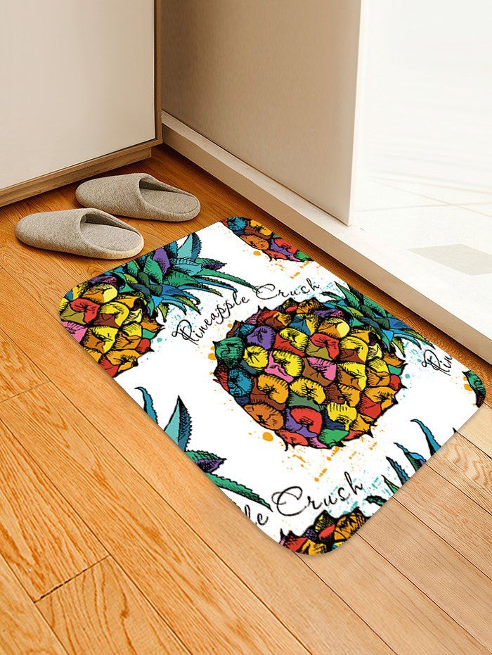 Colorful Pineapple Patterned Skidproof Area Rug