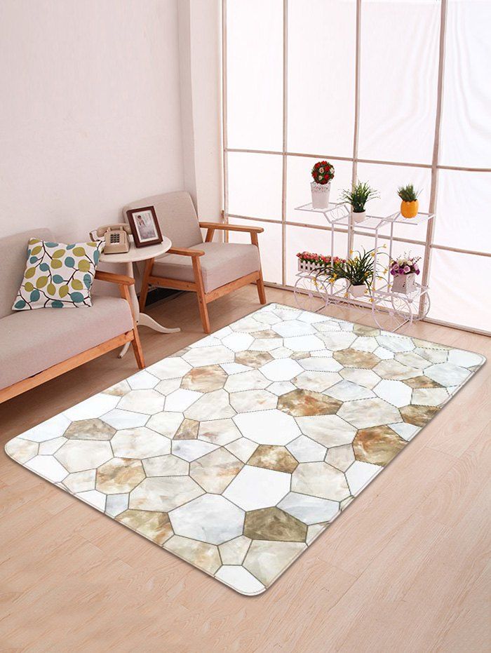 2018 Tile Pattern Anti Skid Water Absorption Area Rug In White W47 Best Tile Pattern Anti Skid Water Absorption Area Rug