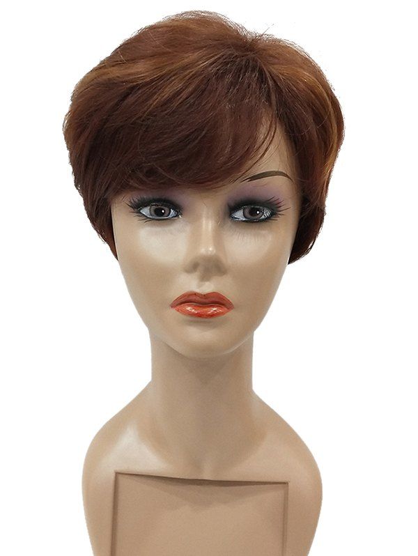 35 Off Short Side Fringe Straight Synthetic Wig Rosegal