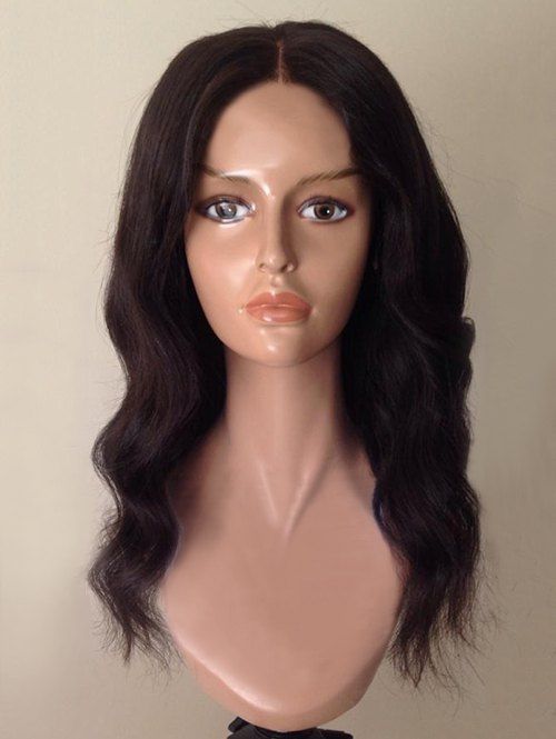

Long Middle Parting Wavy Synthetic Wig, Deep brown