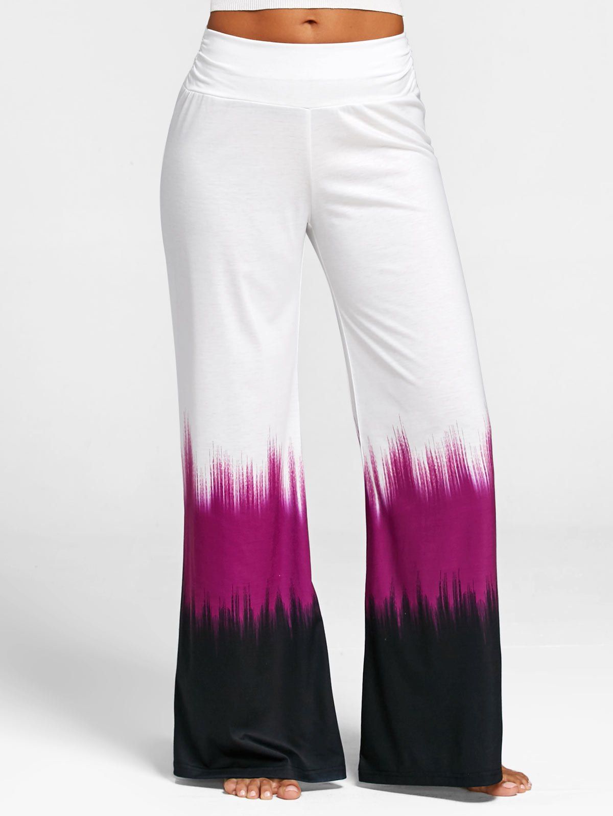 [34% OFF] High Waisted Tie Dye Pants | Rosegal