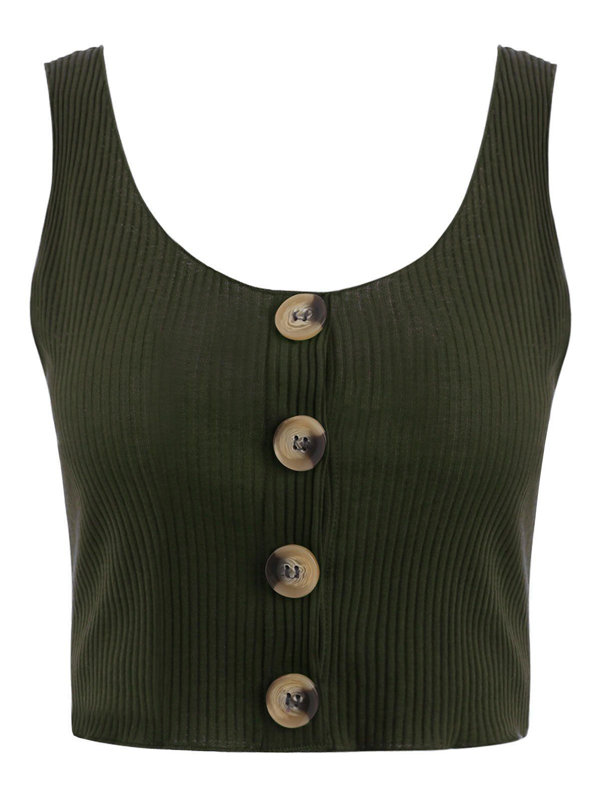 

Summer Ribbed Tank Top, Green