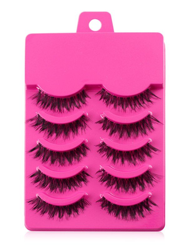 

5 Pair of Handmade Volumizing Curling Fake Eyelashes, Black