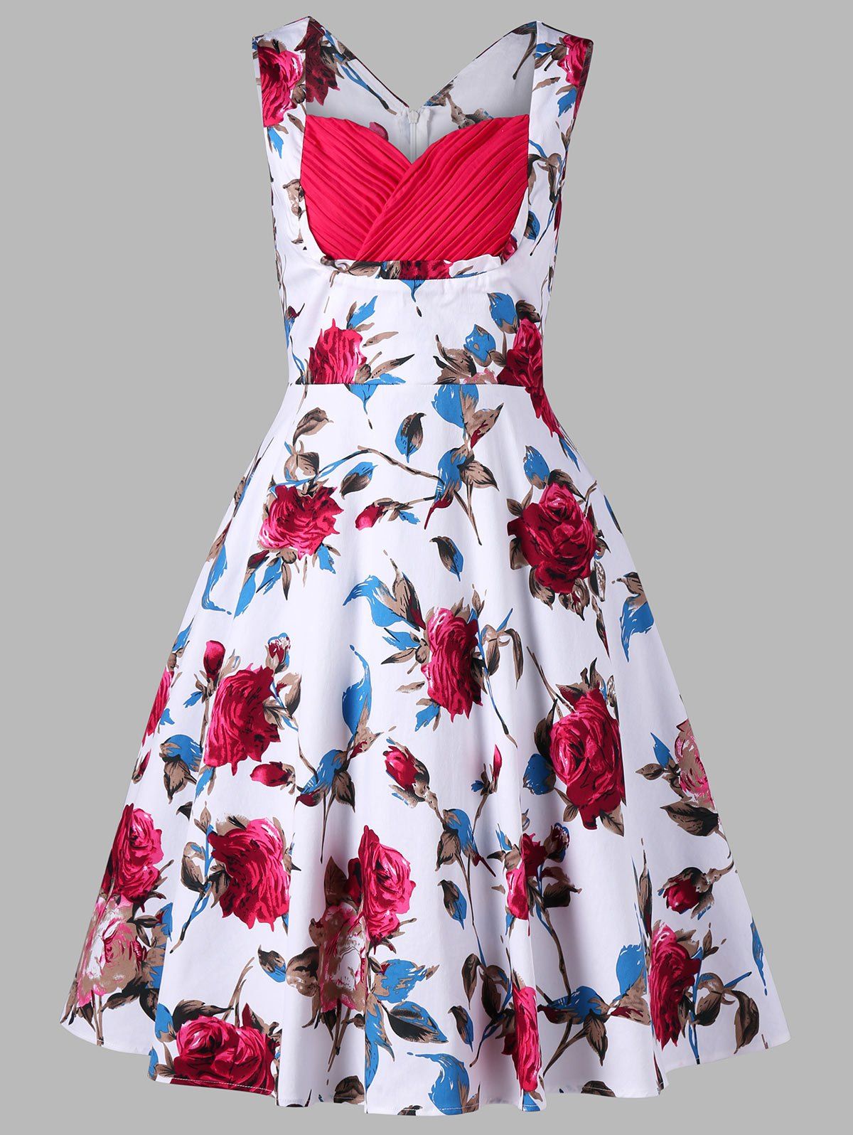 

Floral Print Sleeveless Pin Up Dress