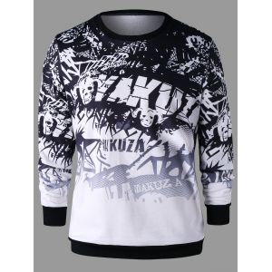 

3D Printed Graphic Sweatshirt, Colormix