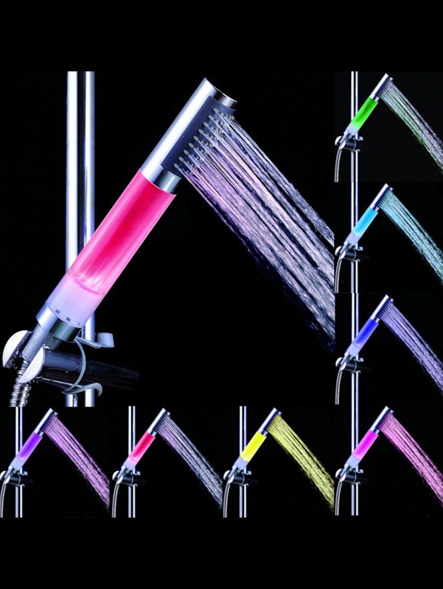 

Colorful Led Light Automatically Changing Round Bar Shower Head, Multi