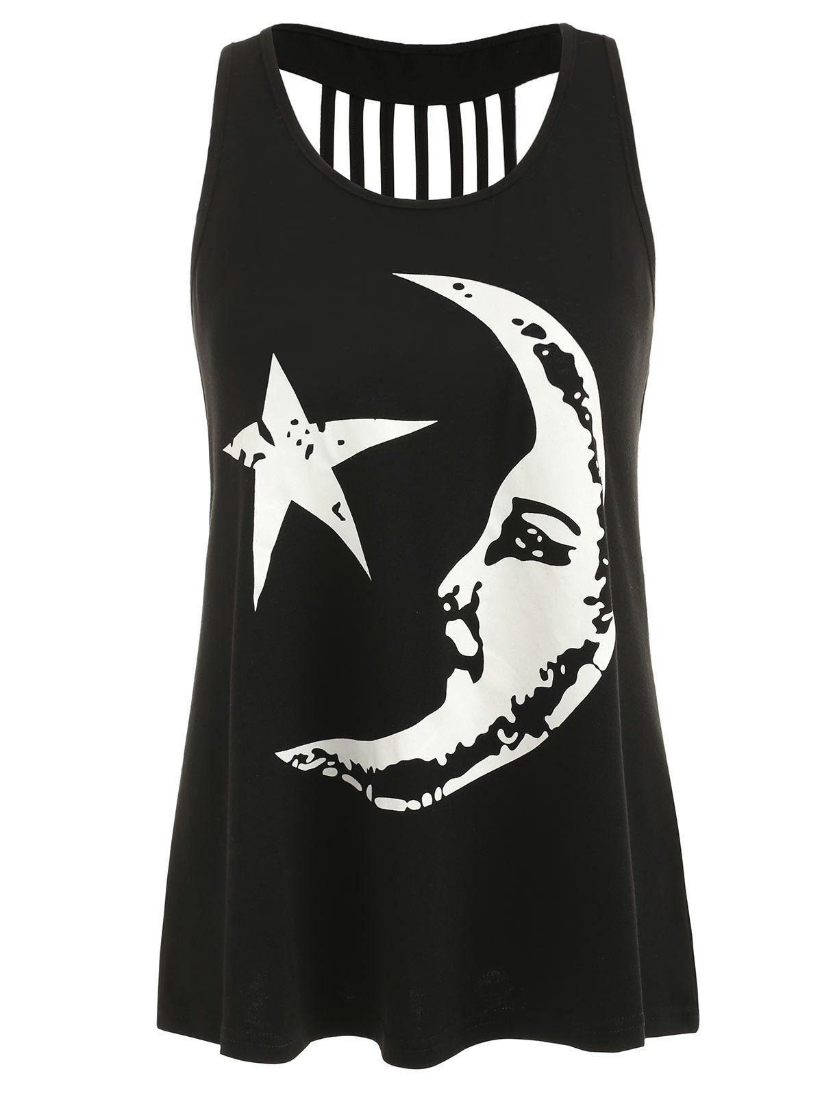 

Mama Moon Ripped Back Tank Top, Black