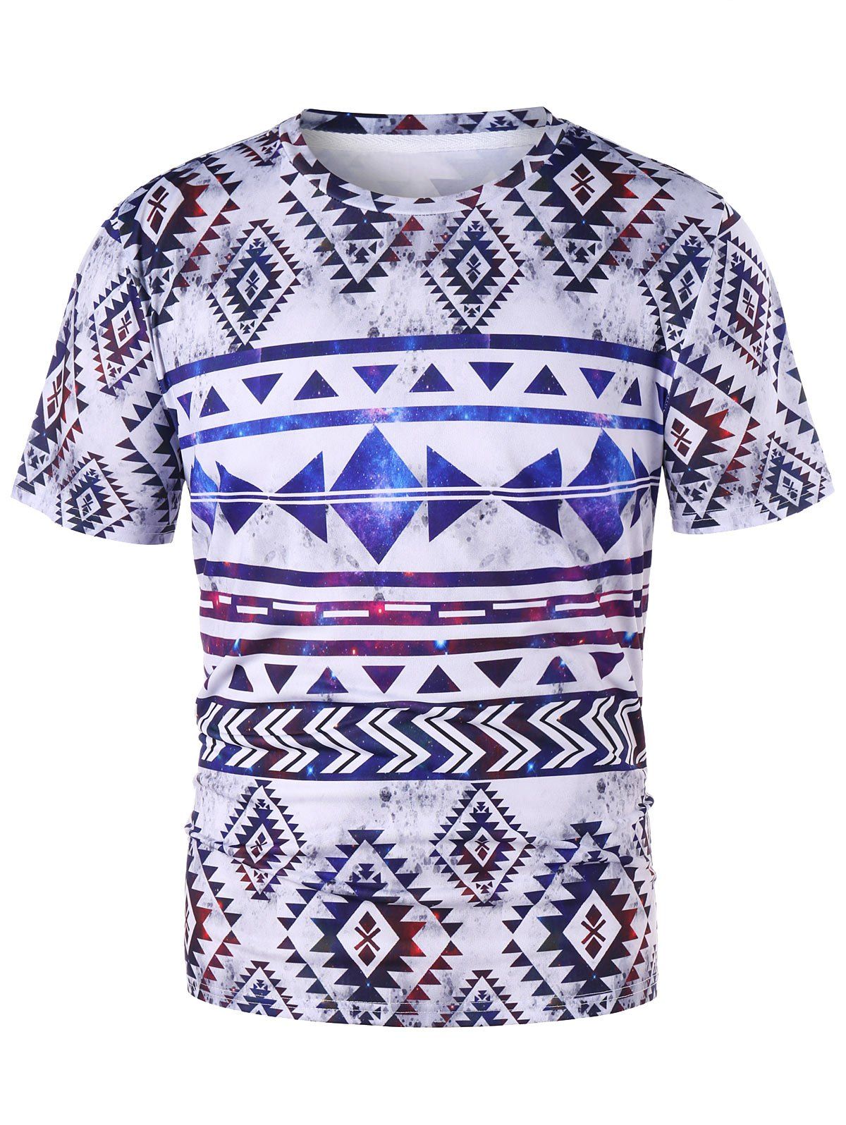 [56% OFF] Aztec Print Short Sleeve T-shirt | Rosegal