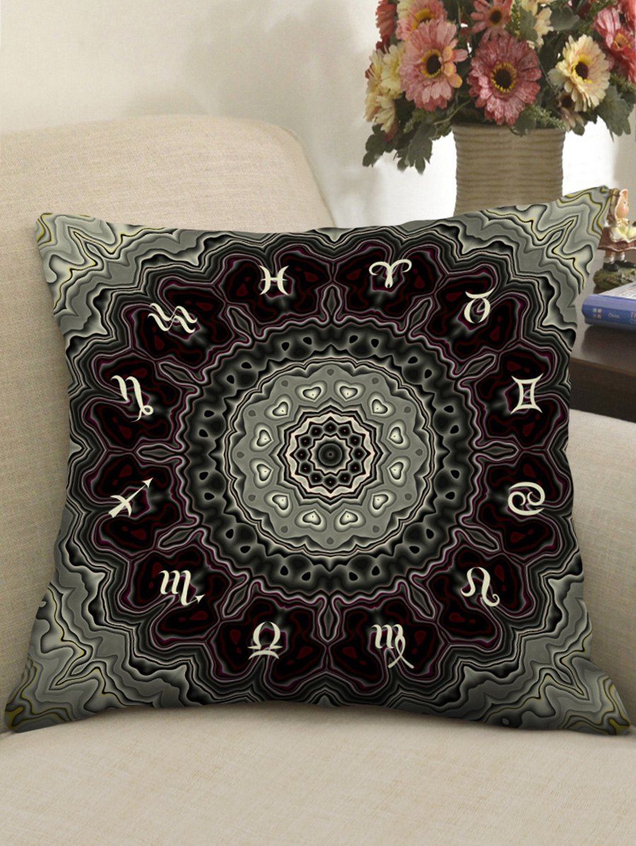 

Zodiac Agate Print Decorative Sofa Pillowcase, Multi