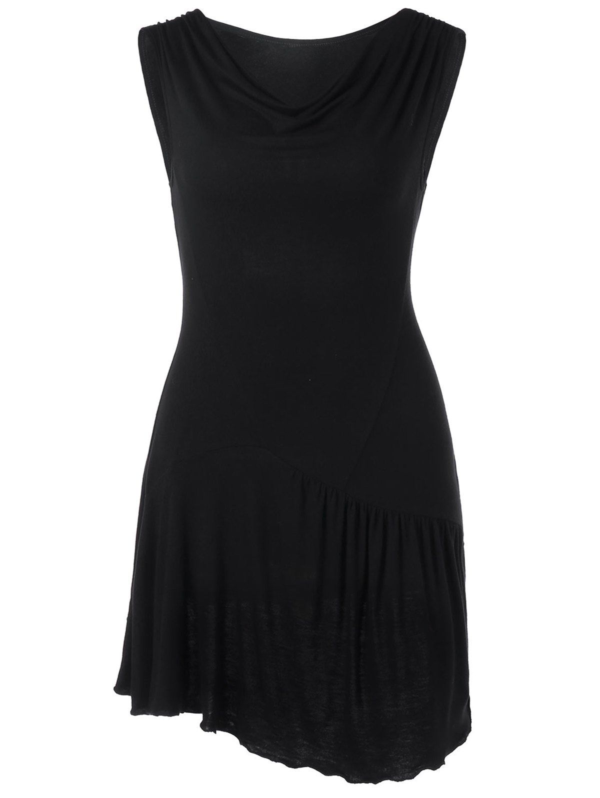 

Sleeveless Long Tunic T-shirt, Black