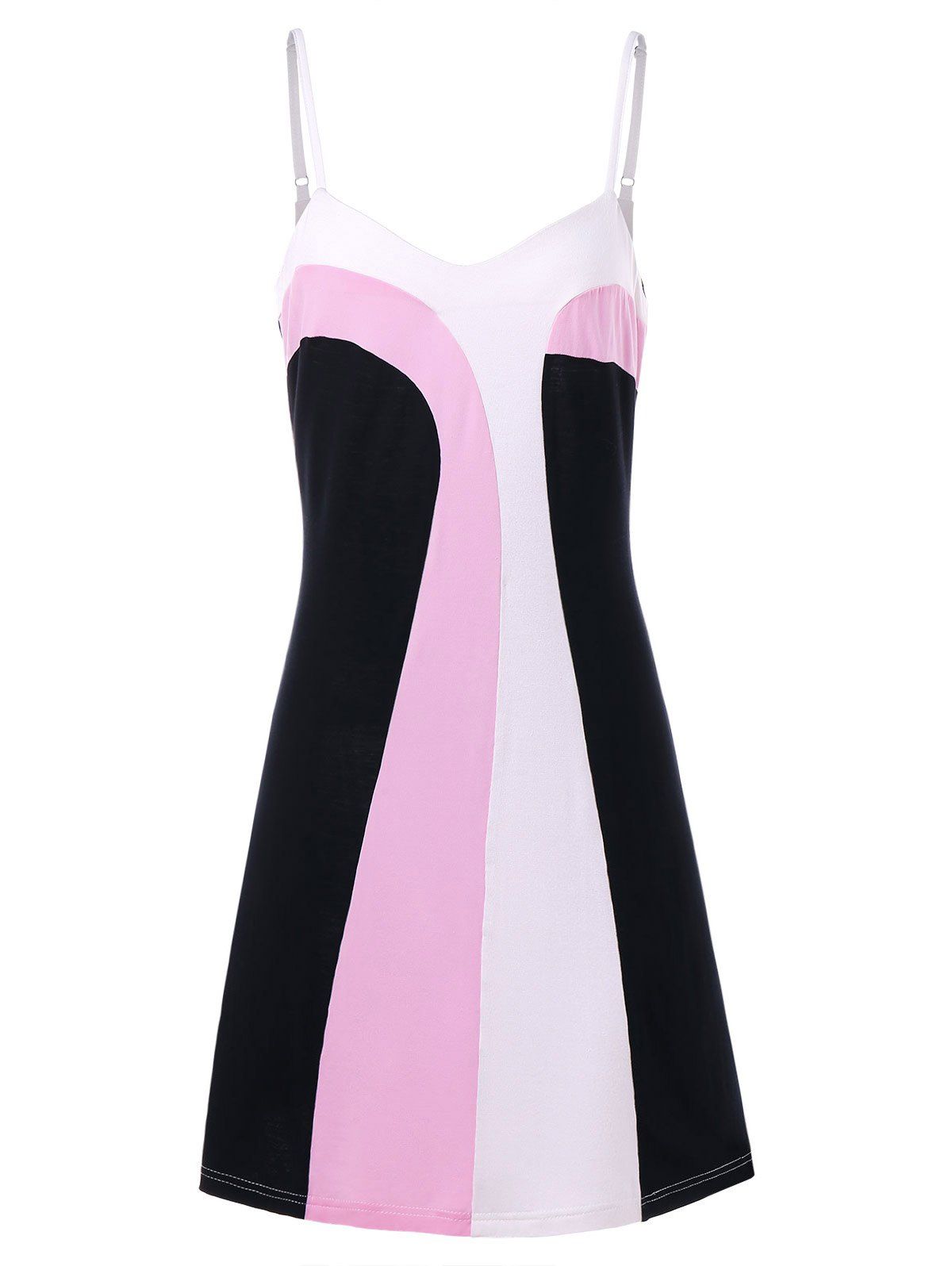 

Hit Color Spaghetti Strap Dress, Multi-a