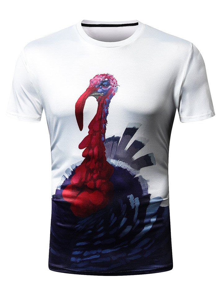 

Casual Swan Print Tee Shirt, White