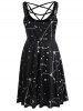 Constellation Print Sleeveless Dress -  