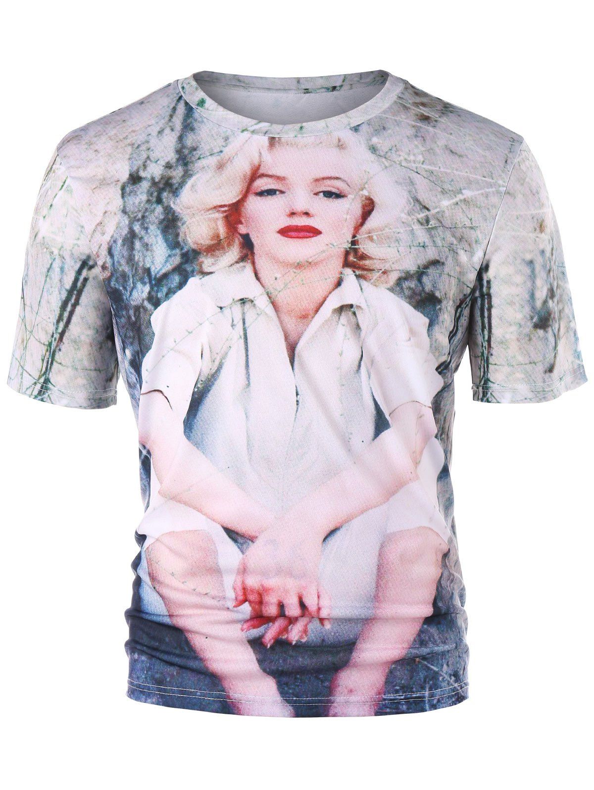 

Marilyn Monroe 3D Print Graphic T-shirt, Colormix