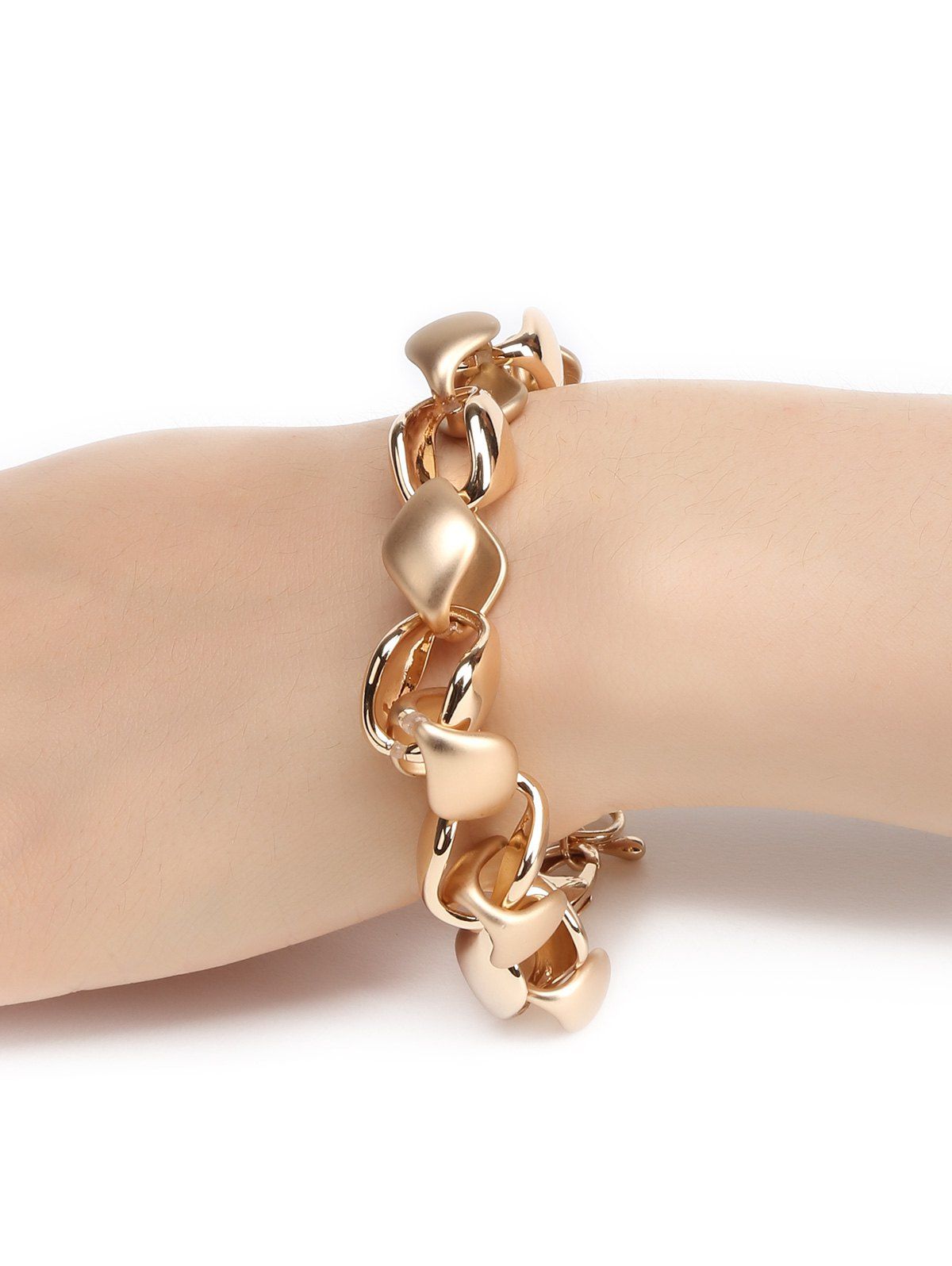 

Unique Link Chain Bracelet, Gold