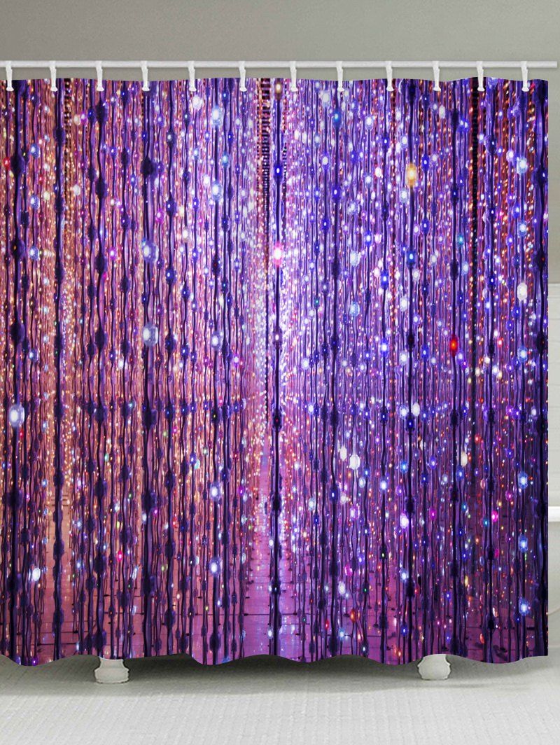 

Gleaming Light Printed Bathroom Shower Curtain, Purple amethyst