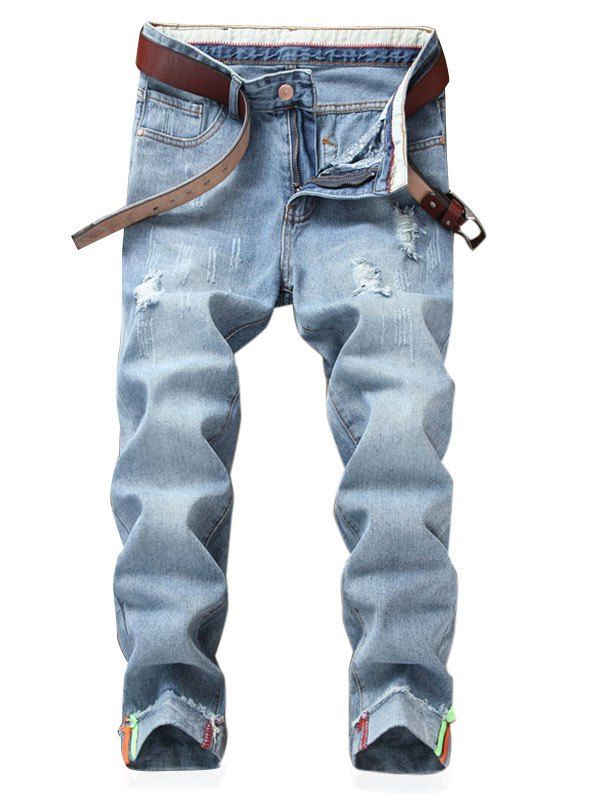 

Ripped Tapered Nine Minutes of Jeans, Light blue