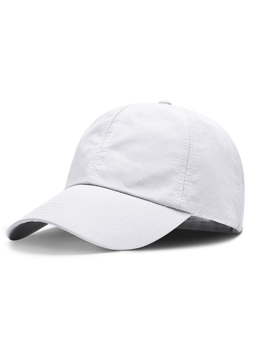

Line Embroidery Quick Dry Sunscreen Hat, White