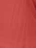T-shirt Grande Taille Col en V Manches Découpées - Pastèque Rouge 3XL