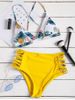 Pineapple Print Strappy High Rise Bikini Set -  