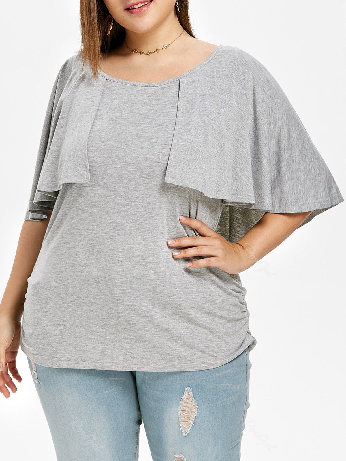 side ruched t shirt