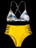 Ensemble Bikini à Imprimé Tropical à Taille Haute -  