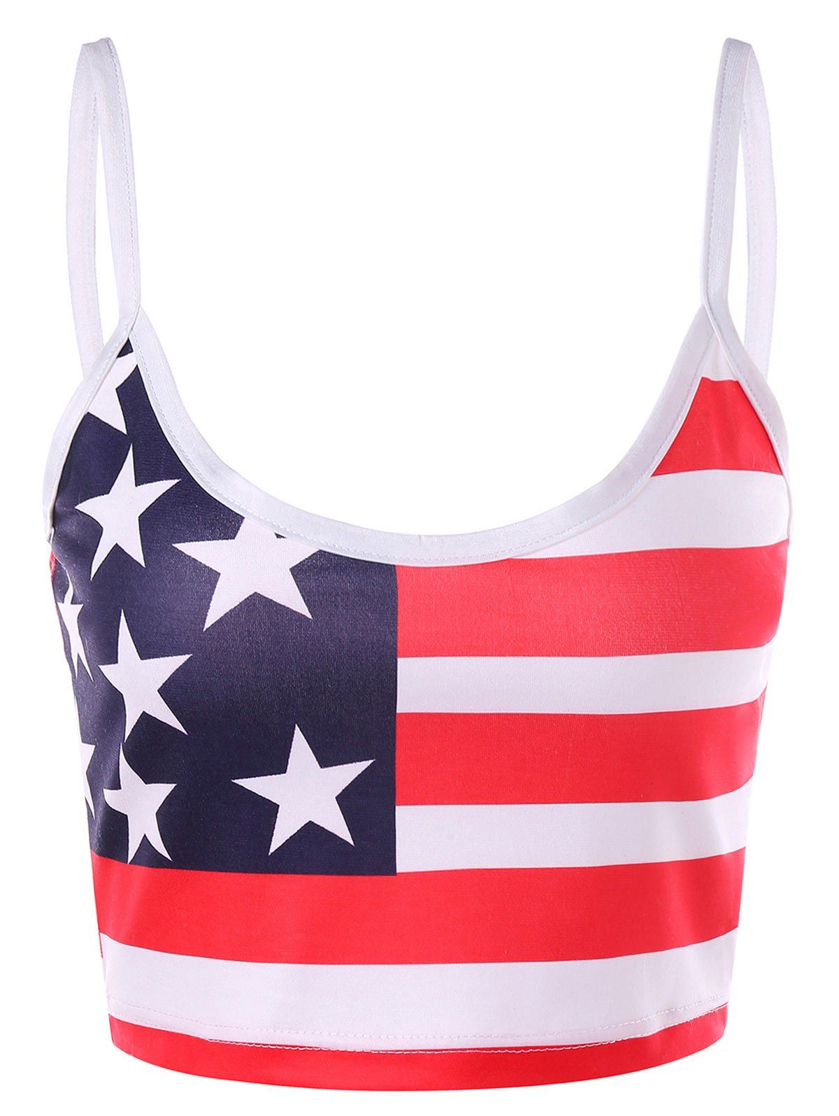 

American Flag Crop Slip Top, Colormix