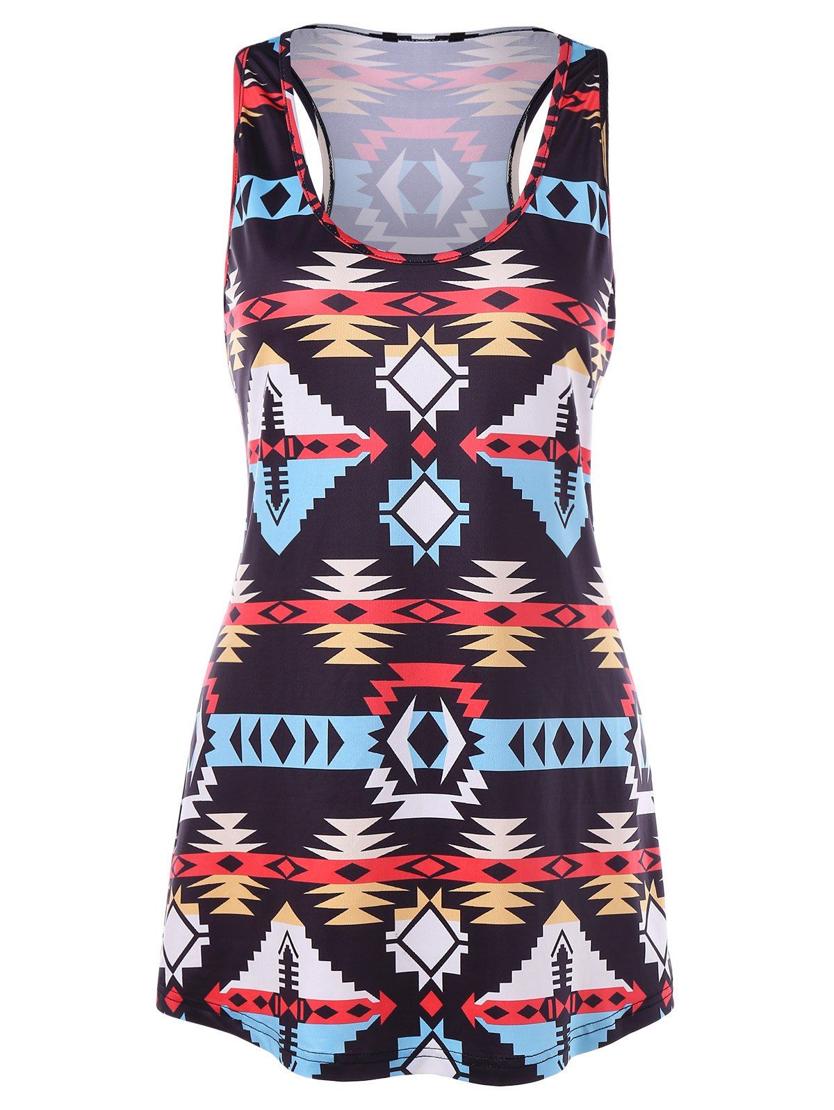 

Aztec Geometry Racerback Tank Top, Multi