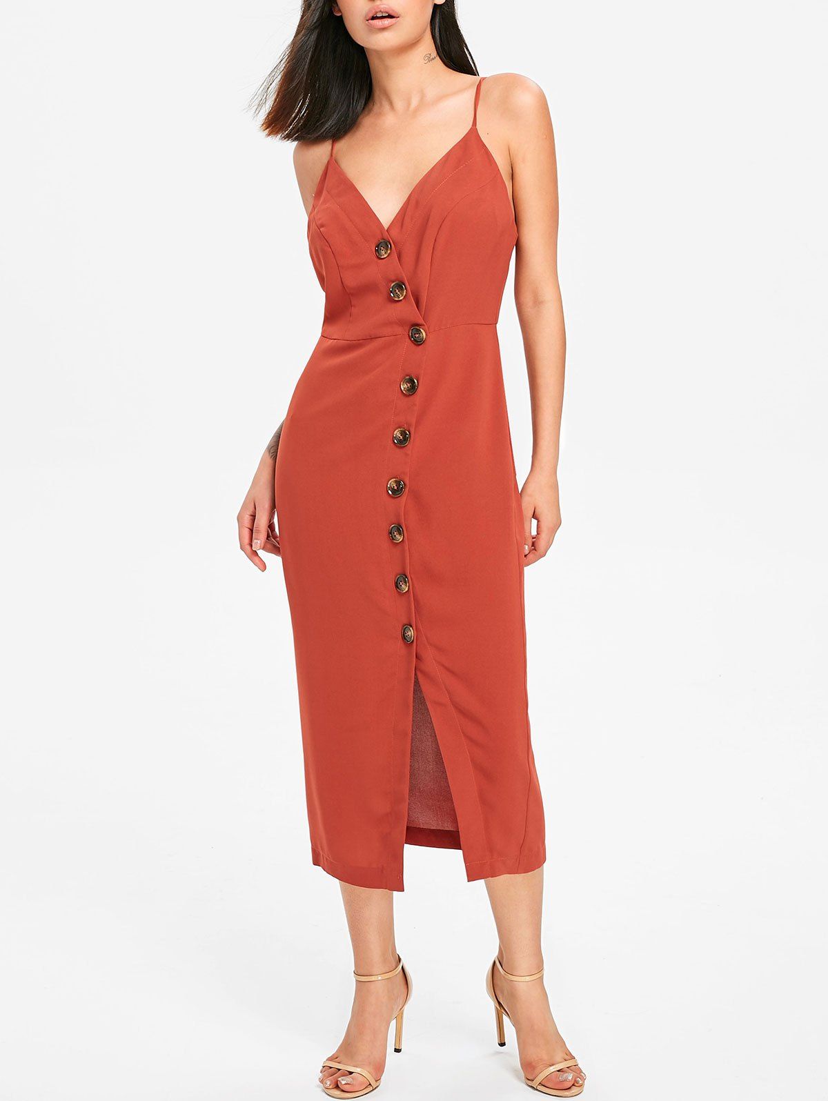 68-off-button-down-slit-spaghetti-strap-dress-rosegal