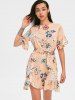 Casual Floral Print Dress -  