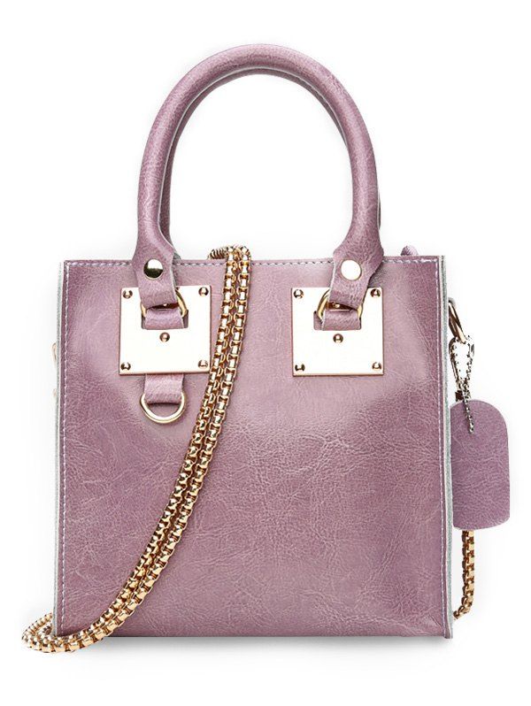 

Metallic Minimalist Shopping Crossbody Bag, Mauve