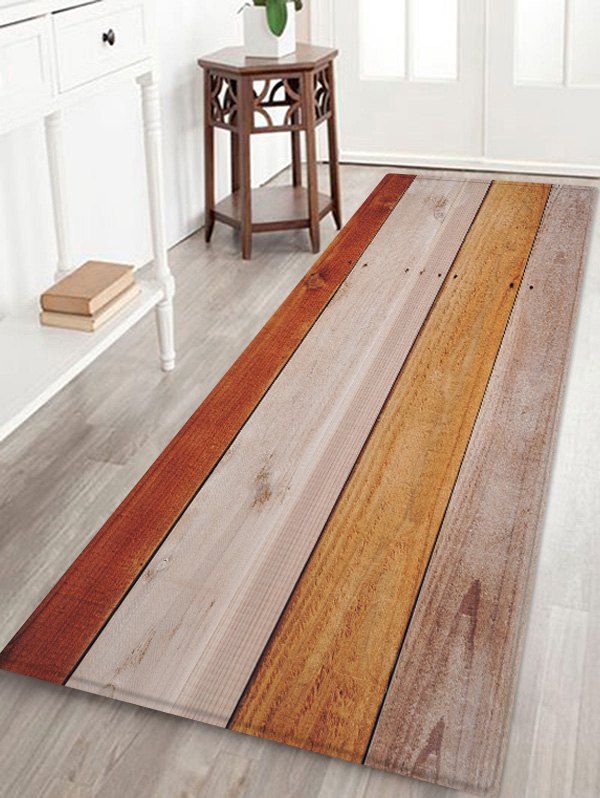 

Wood Board Printed Antiskid Floor Mat, Multi