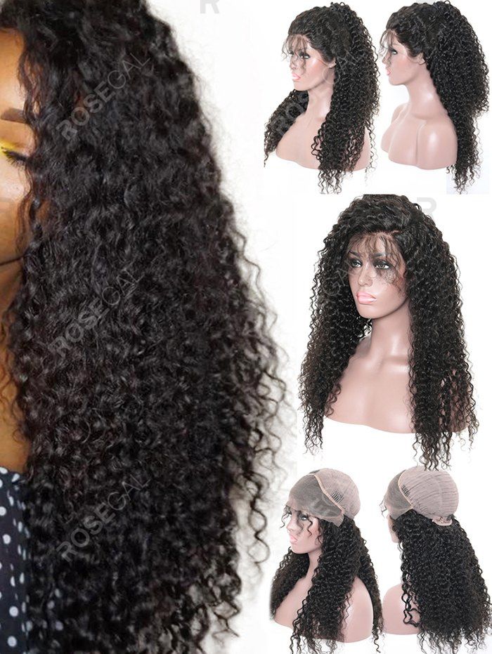 

Long Free Part Deep Curly Wave Synthetic Lace Front Wig, Black