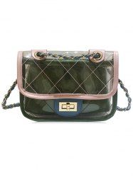 clear quilted bag