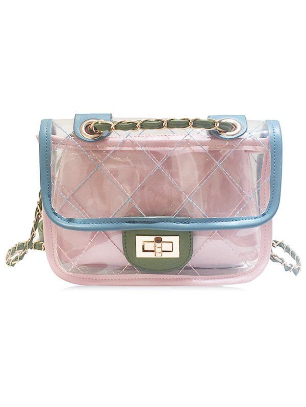 clear quilted bag