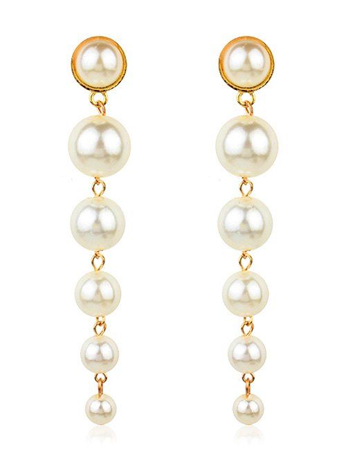 

Gradual Faux Pearl Earrings, Gold