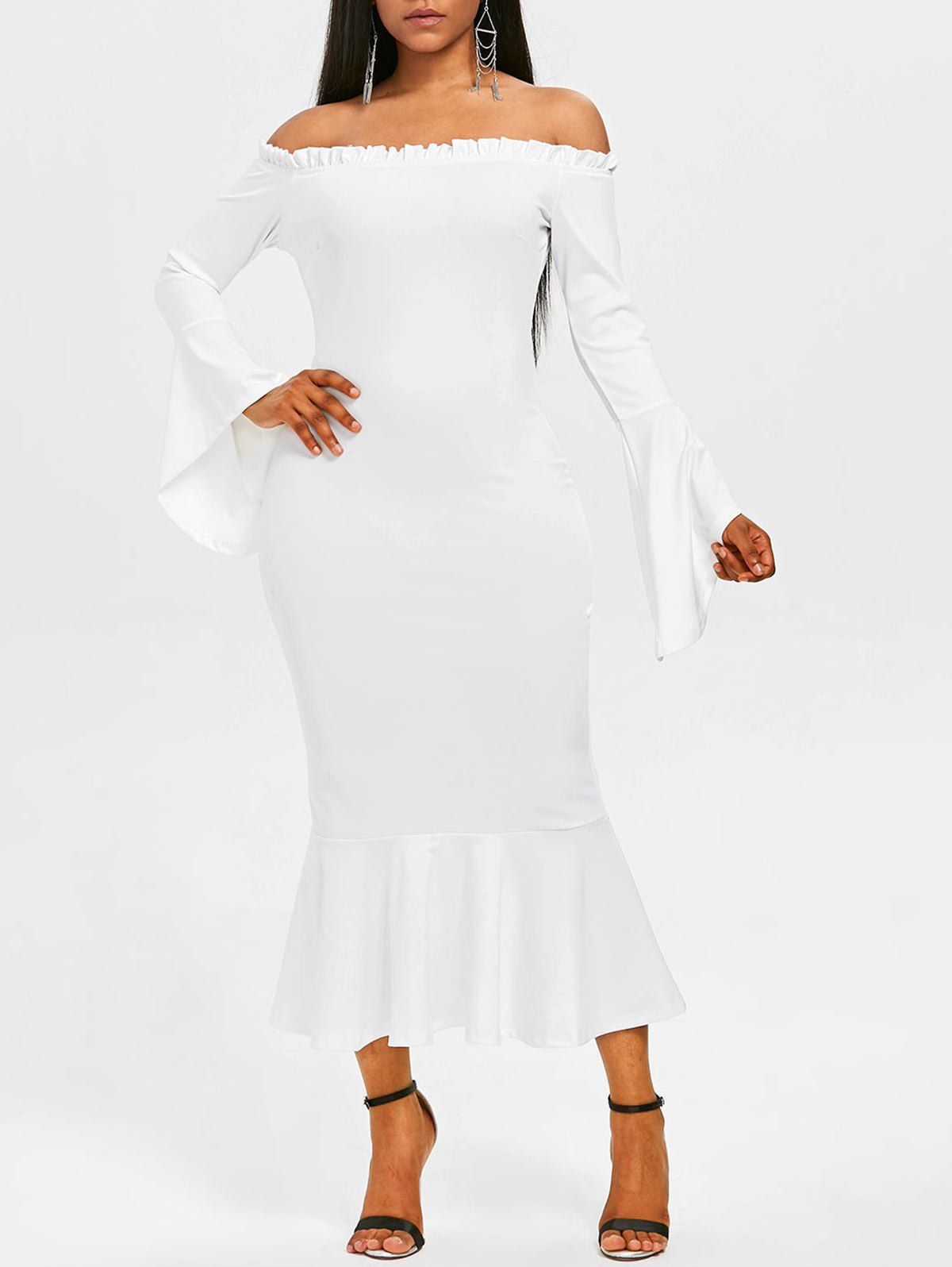 

Off The Shoulder Mermaid Dress, White
