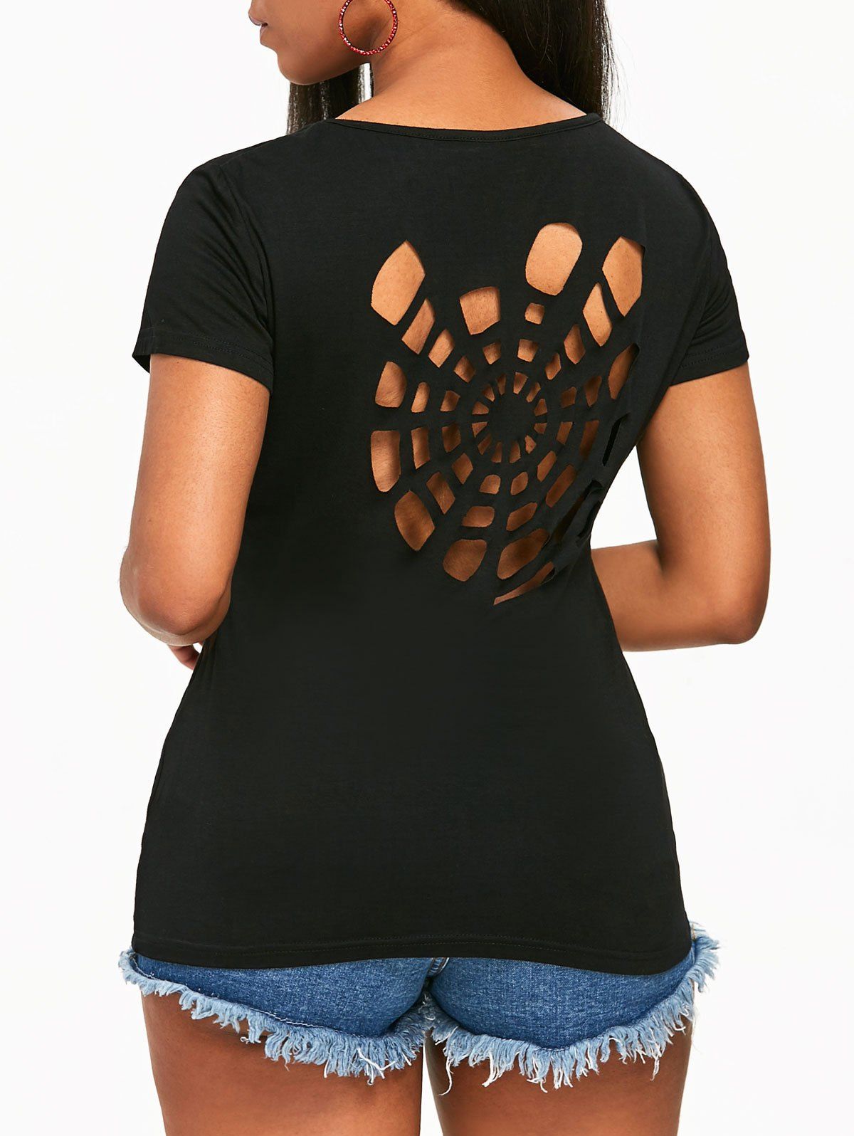 

Spider Web Back T-shirt, Black