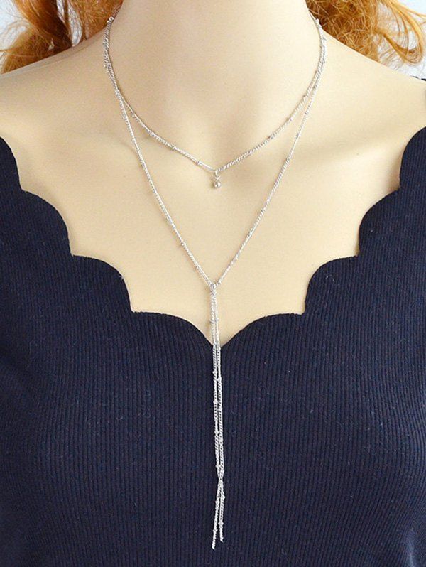 Unique Two Layered Chain Necklace  