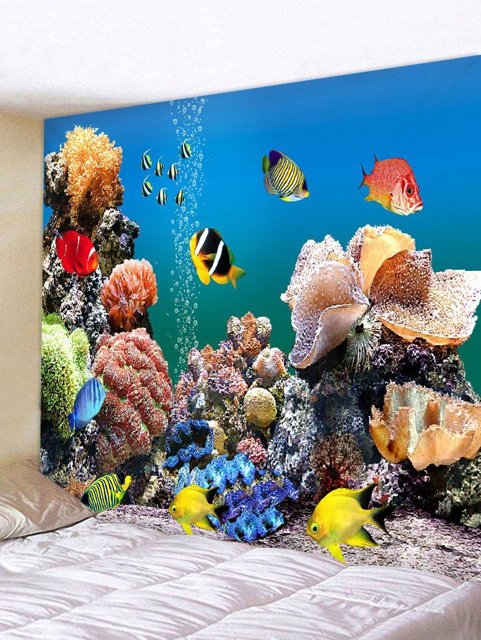 

Fascinating Underwater World Landscape Wall Hanging Tapestry, Multi